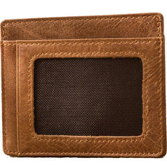 Leather Mens Slim Card Holder Front Pocket Wallets Card Wallet for Men - imessengerbags