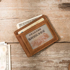 Leather Mens Slim Card Holder Front Pocket Wallets Card Wallet for Men - imessengerbags