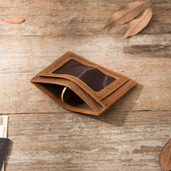 Leather Mens Slim Card Holder Front Pocket Wallets Card Wallet for Men - imessengerbags
