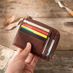 Leather Mens Slim Card Holder Front Pocket Wallets Card Wallets for Men - imessengerbags