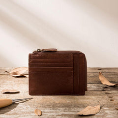 Leather Mens Slim Card Holder Front Pocket Wallets Card Wallets for Men - imessengerbags