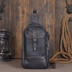 Leather Mens Sling Bag Sling Shoulder Bag Sling Backpack for men - imessengerbags