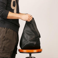 Leather Mens Sling Bag Sling Shoulder Bag Sling Backpack for men - imessengerbags