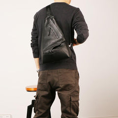Leather Mens Sling Bag Sling Shoulder Bag Sling Backpack for men - imessengerbags