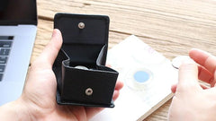 Leather Mens Small Change Wallet Coin Wallet Front Pocket Wallet for Men