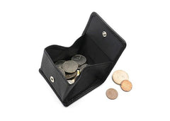 Leather Mens Small Change Wallet Coin Wallet Front Pocket Wallet for Men