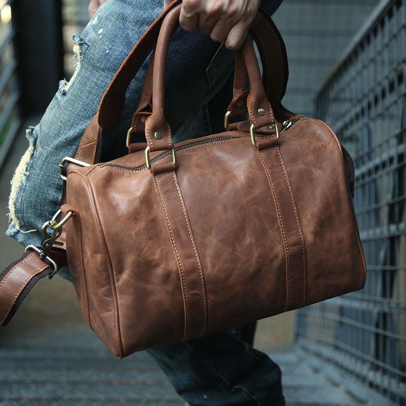 Leather Mens Small Weekender Bags Travel Bag Shoulder Bags for men Leather Mens Small Weekender Bags Travel Bag Shoulder Bags for men