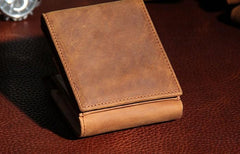Leather Mens Vintage Leather Wallet Men Small Wallets Trifold for Men - imessengerbags