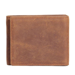 Leather Mens Vintage Leather Wallet Men Small Wallets Trifold for Men - imessengerbags