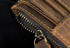 Leather Mens Wallet Cool Slim Front Pocket Wallet Money Clip for Men - imessengerbags