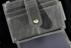 Leather Mens Wallet Cool Slim Front Pocket Wallet Money Clip for Men - imessengerbags