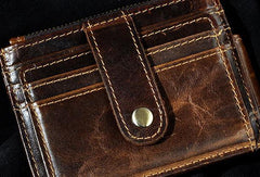 Leather Mens Wallet Cool Slim Front Pocket Wallet Money Clip for Men - imessengerbags