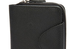 Leather Mens Wallet billfold Zipper Bifold Wallet Vintage Wallet for Men - imessengerbags