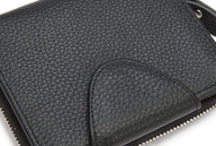 Leather Mens Wallet billfold Zipper Bifold Wallet Vintage Wallet for Men - imessengerbags