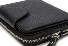 Leather Mens Wallet billfold Zipper Bifold Wallet Vintage Wallet for Men - imessengerbags