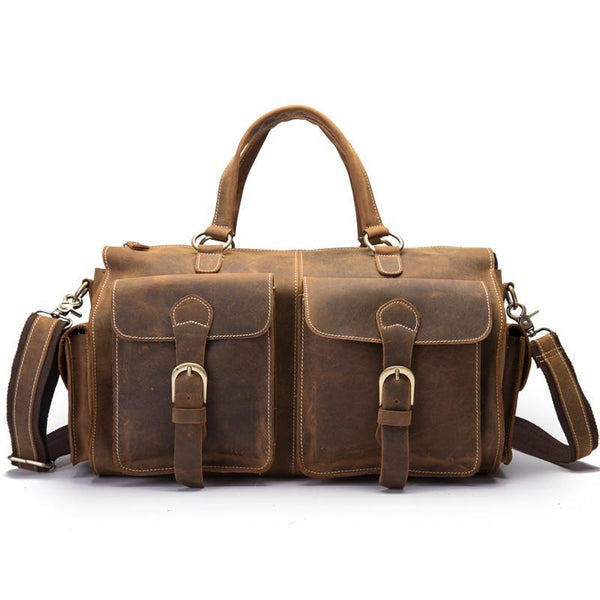 Leather Mens Weekender Bag Large Travel Bag Duffle Bag Vintage Overnight Bag Bag