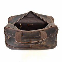 Cool Leather Vintage Mens Weekender Bag Travel Bag Duffle Bag for Men