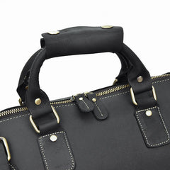 Cool Leather Mens Large Weekender Bag Vintage Travel Bag Duffle Bag for Men