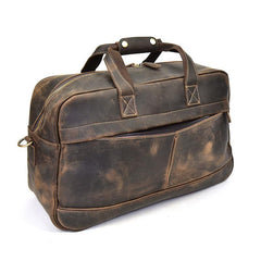 Cool Leather Vintage Mens Weekender Bag Travel Bag Duffle Bag for Men