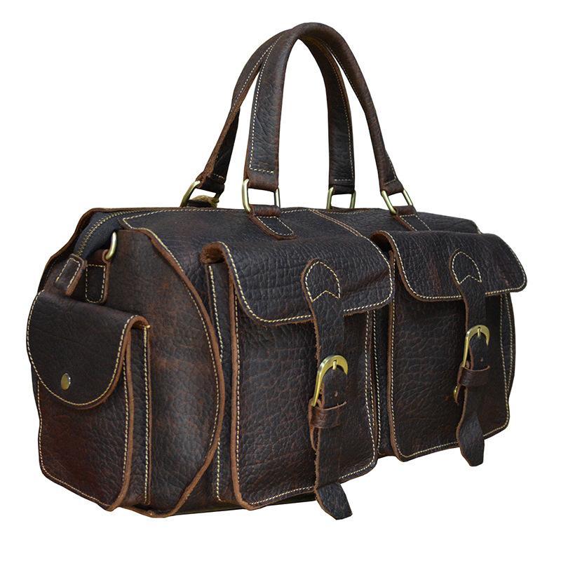 Leather Mens Cool Weekender Bag Vintage Travel Bag Duffle Bag for Men