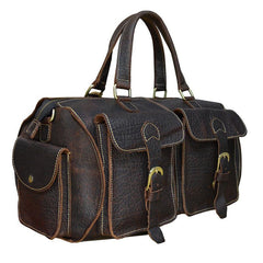 Leather Mens Cool Weekender Bag Vintage Travel Bag Duffle Bag for Men
