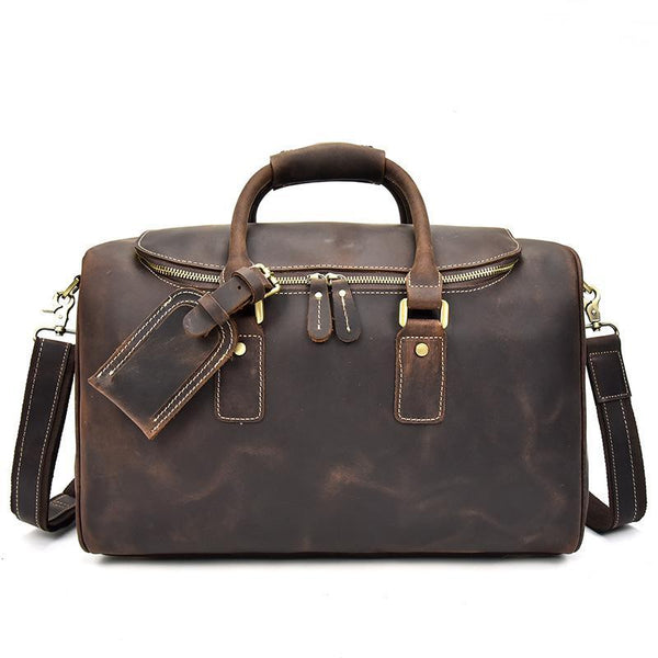 Leather Mens Weekender Bags Vintage Cool Travel Bag Duffle Bag Bag - imessengerbags