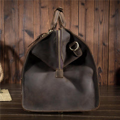 Cool Leather Mens Large Weekender Bag Vintage Travel Bag Duffle Bag for Men