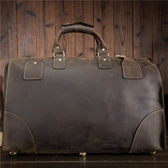 Cool Leather Mens Large Weekender Bag Vintage Travel Bag Duffle Bag for Men