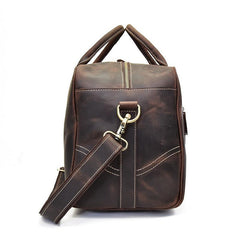Vintage Leather Mens Weekender Bag Vintage Cool Travel Bag Duffle Bag for Men