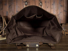 Cool Leather Mens Large Weekender Bag Vintage Travel Bag Duffle Bag for Men
