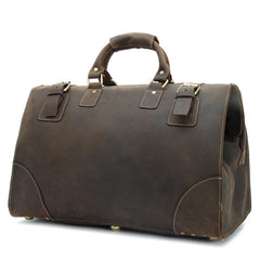 Cool Leather Mens Large Weekender Bag Vintage Travel Bag Duffle Bag for Men