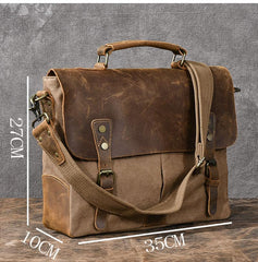 Waxed Canvas Leather Mens 14
