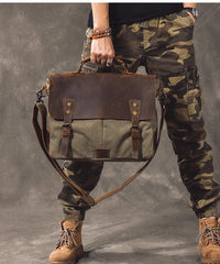Waxed Canvas Leather Mens 14