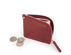 Leather Mens Zipper Small Wallet Wristlet Wallet Clutch Wallet Small Wallet for Men - imessengerbags