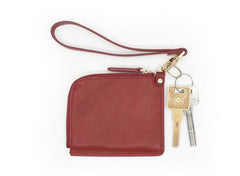 Leather Mens Zipper Small Wallet Wristlet Wallet Clutch Wallet Small Wallet for Men - imessengerbags