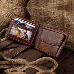 Leather Slim Small Mens Wallet Bifold billfold Wallet for Men - imessengerbags