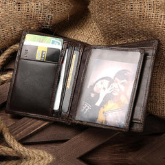 Leather Slim Small Mens Wallet Bifold billfold Wallet for Men - imessengerbags