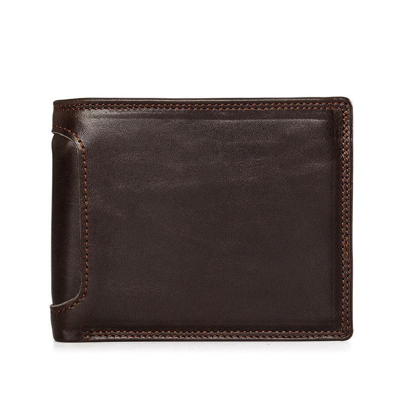 Leather Slim Small Mens Wallet Bifold billfold Wallet for Men