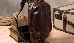 Leather Sling Bag for Men Crossbody Sling Bag Chest Bag for men - imessengerbags