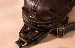 Leather Sling Bag for Men Crossbody Sling Bag Chest Bag for men - imessengerbags