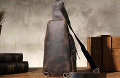 Leather Sling Bag for Men Crossbody Sling Bag Chest Bag for men
