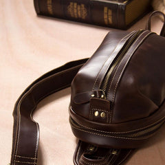 Leather Sling Bag for Men Crossbody Sling Bag Chest Bag for men - imessengerbags