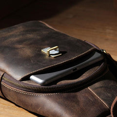 Leather Sling Bag for Men Crossbody Sling Bag Chest Bag for men