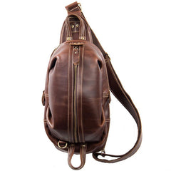 Leather Sling Bag for Men Crossbody Sling Bag Chest Bag for men - imessengerbags