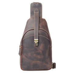 Leather Sling Bag for Men Crossbody Sling Bag Chest Bag for men