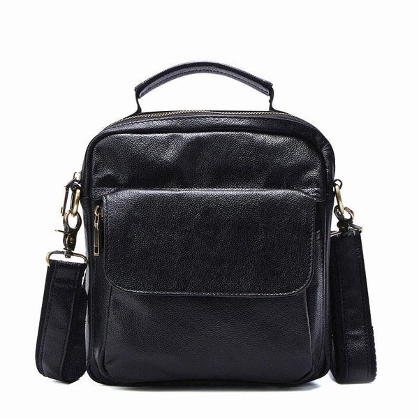 Leather Small Handbag Messenger Bag Shoulder Bag For Men - imessengerbags