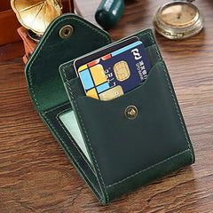 Leather Small Mens Wallet Zipper billfold Front Pocket Wallet Driver's License Card Wallet for Men - imessengerbags