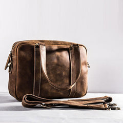 Leather Small Messenger Bag for men Vintage Handbag Shoulder Bag for men