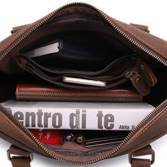 Leather Small Messenger Bag for men Vintage Handbag Shoulder Bag for men