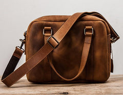 Leather Small Messenger Bag for men Vintage Handbag Shoulder Bag for men